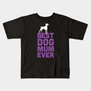 Best Hungarian Vizsla Dog Mum Ever - Purple Dog Lover Gift Kids T-Shirt